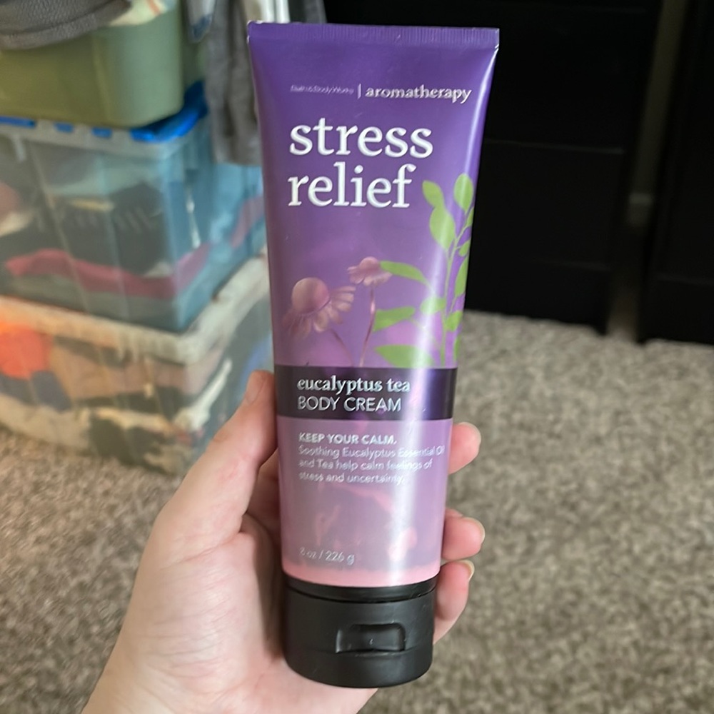 Bath and body works stress relief body cream eucalyptus tea brand new